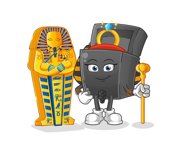 Vector ring box ancient egypt cartoon cartoon mascot vectorxa