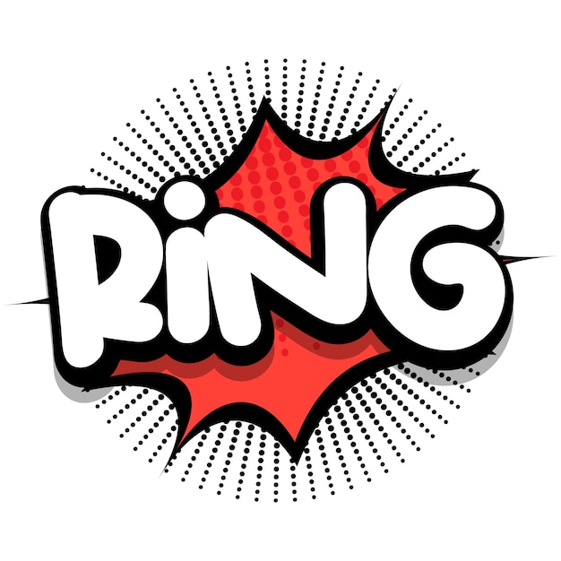 Ring comic book explosion bubble vector illustration