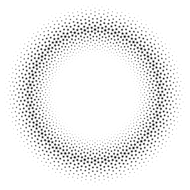 Vector ring design element halftone pattern