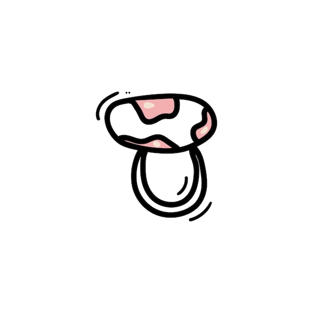 Ring Doodle Icon Hand Drawn Illustration Vector in cartoon style