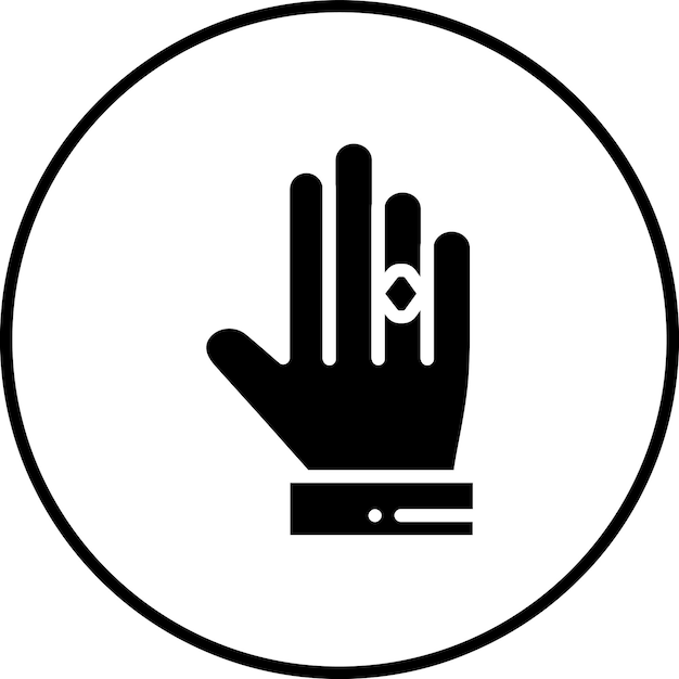 Ring in Hand vector icoontje illustratie van Wedding icoonset