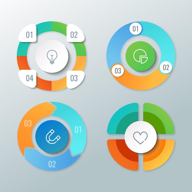 Vector ring infographic collection