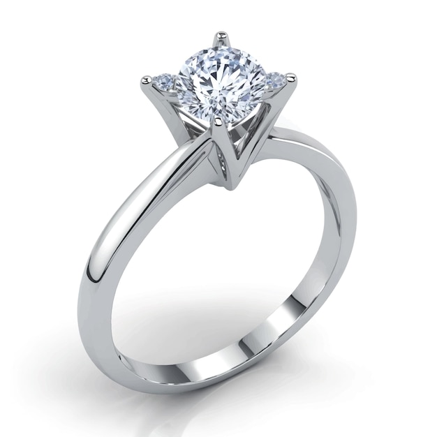 ring met diamant witte achtergrond