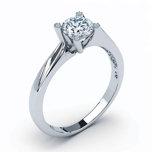 ring met diamant witte achtergrond