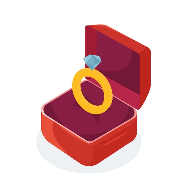 Vector ring voor verloving bruiloft vectorillustratie