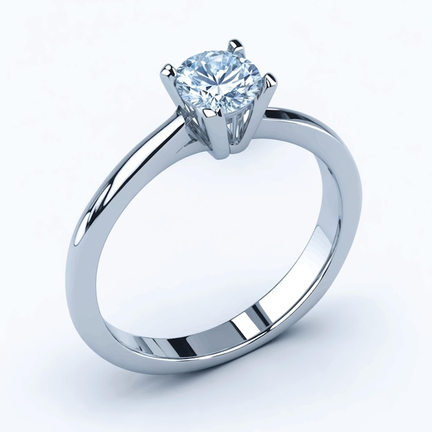 ring with diamond white background