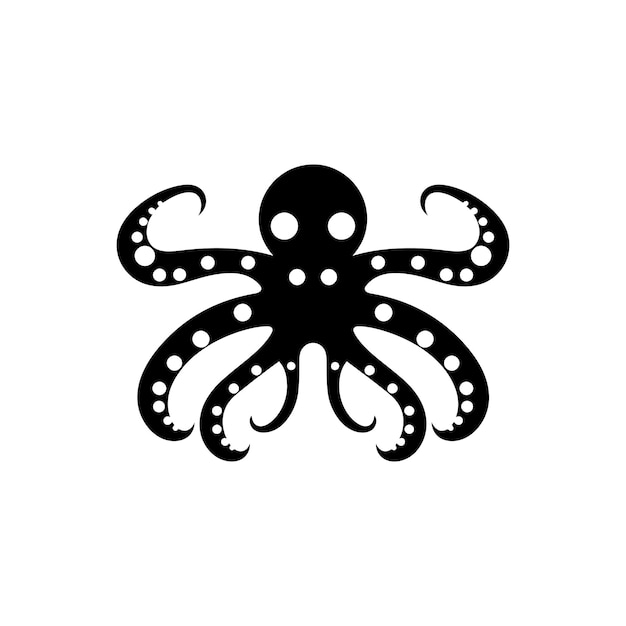 Икона кольцевого осьминога на белом фоне Простая векторная иллюстрация