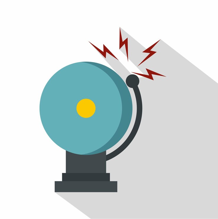 वेक्टर ringing fire alarm bell icon flat illustration of ringing fire alarm bell vector icon for web isolated on white background
