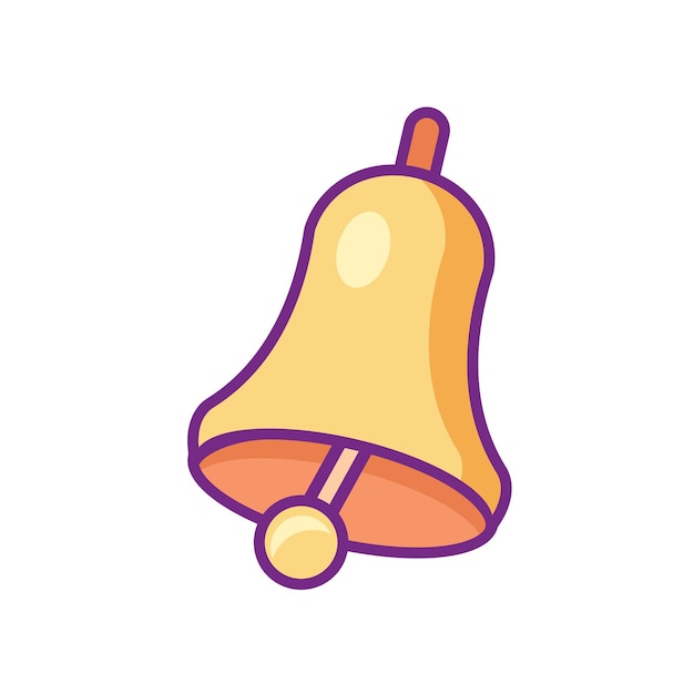 Vector ringing golden church bell icon