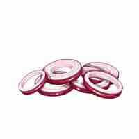 Vector rings of red onion