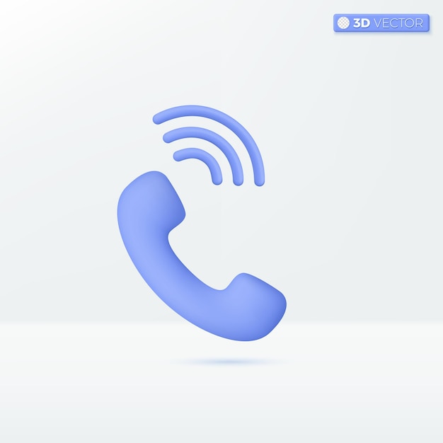 Vector ringtone from phone icon symbols bad talk say no cancle do not bad news concept 3d vector isolated illustration design cartoon pastel minimal style you can used for design ux ui print ad