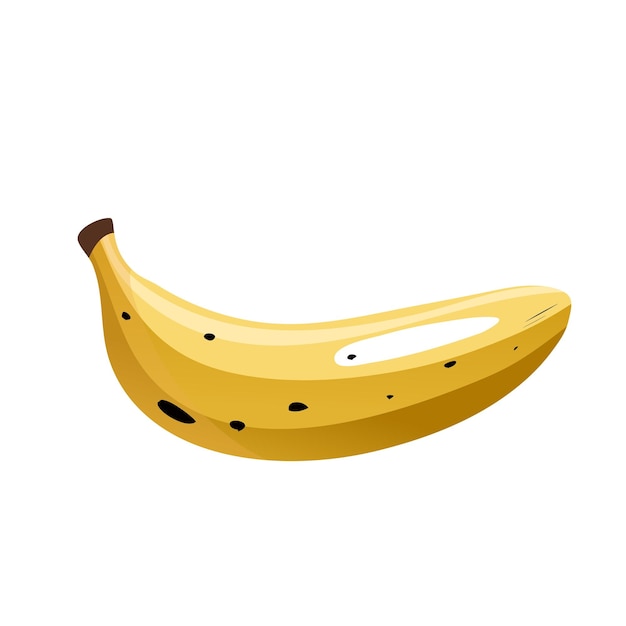 Vector ripe banana vector flat illustration