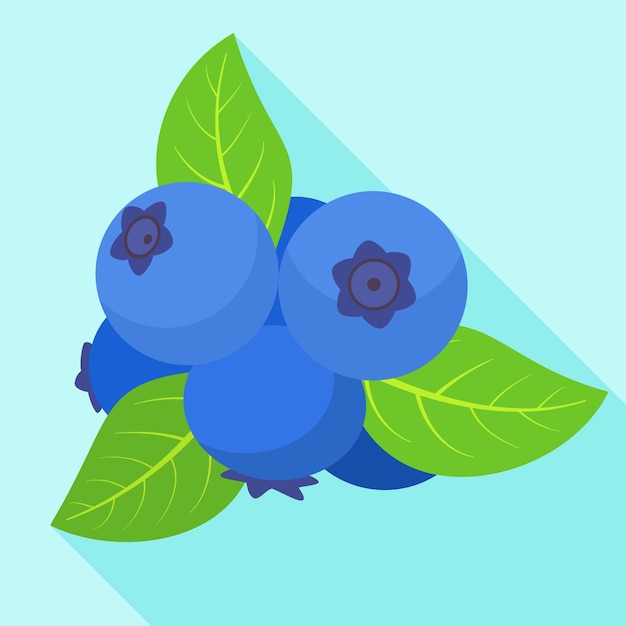 Ripe bilberry icon Flat illustration of ripe bilberry vector icon for web design