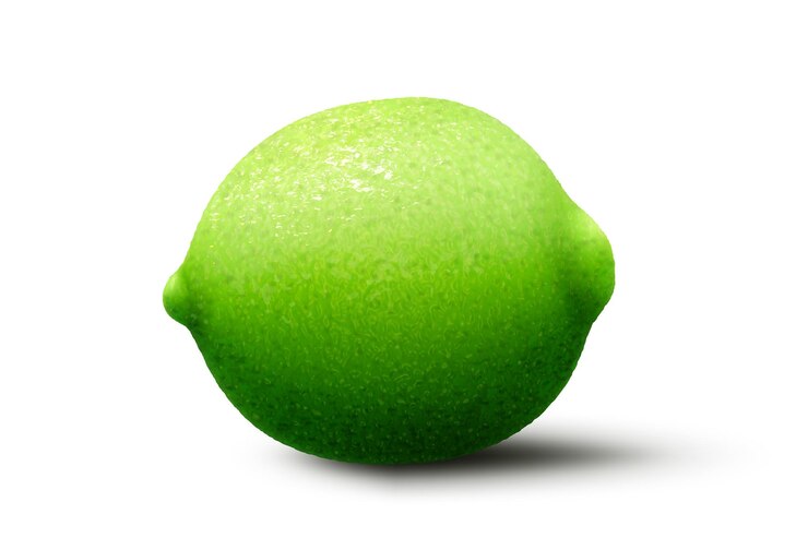 Vector ripe juicy green lime 3d realistic fruit vector illustration isolated on white background