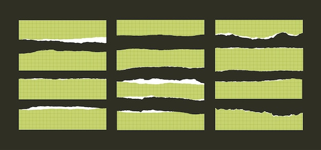 벡터 찢어진 그리드 종이