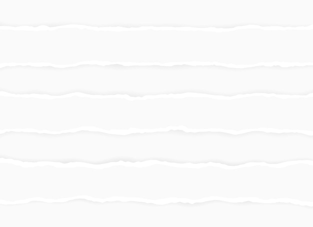 テキストまたはメッセージ用のリッピングされた正方形の横方向の紙ストリップ 破れた紙の端 破れた紙のストライプ ベクトル図