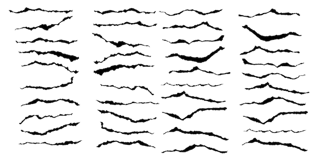 引き裂かれた破れた紙セット