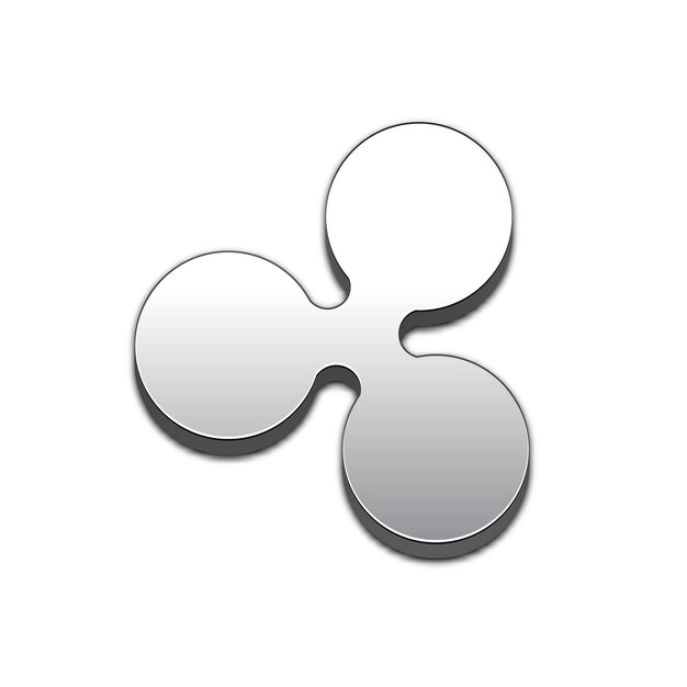 Ripple coin trendy 3d style vector icon