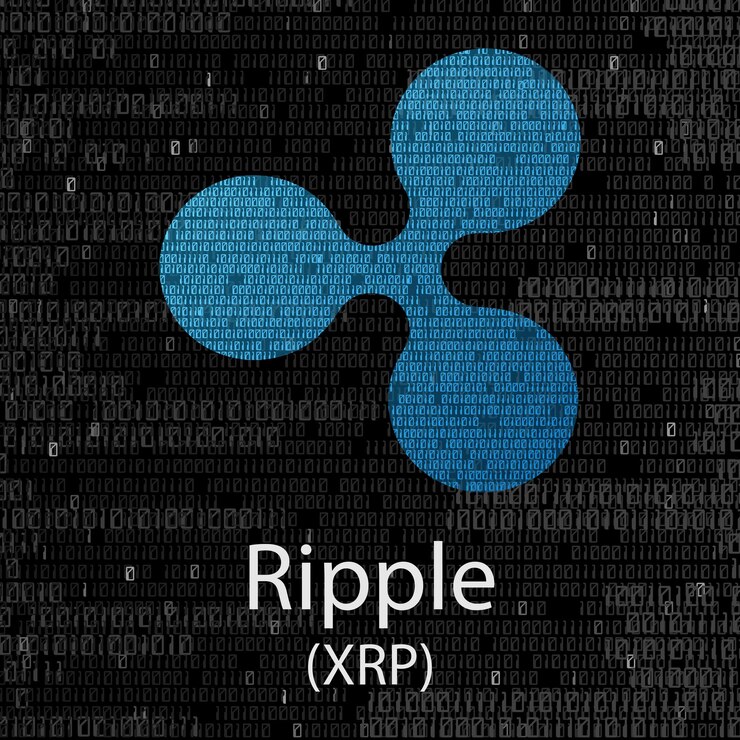 Vector ripple cryptocurrency background