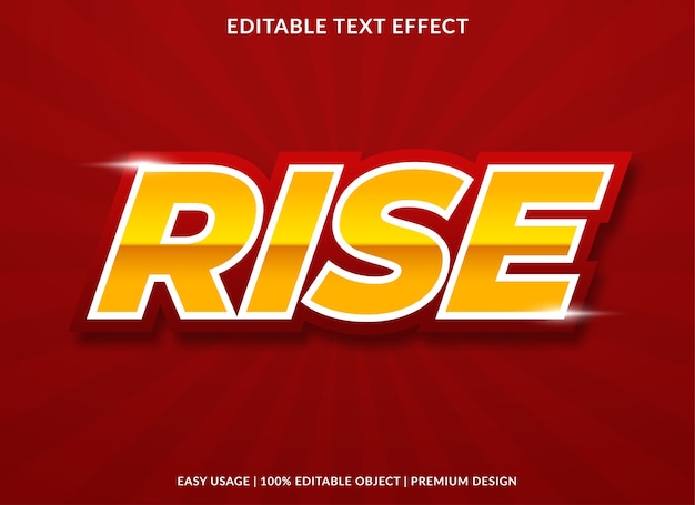 Rise bold text effect premium style