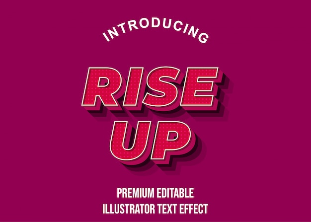 Rise Up Strong Red Bold Text Effect Style