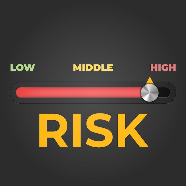 Risico meter pictogram concept vector illustratie