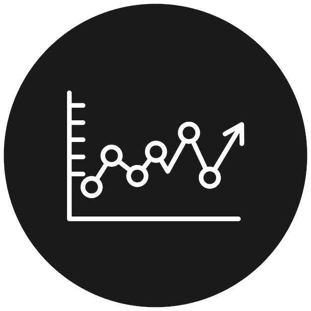 Rising Line Graph vector icoon Kan worden gebruikt voor Infographics iconset