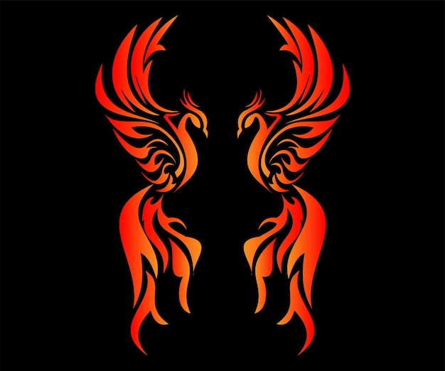 Rising Phoenix bird design