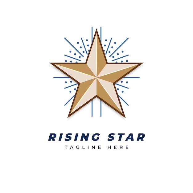 Rising star logo design