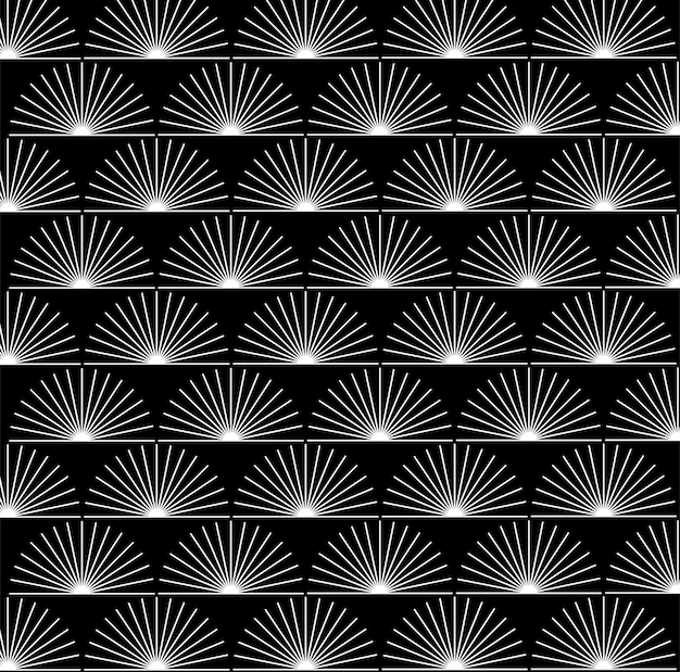 Rising suns vector background with black and white color