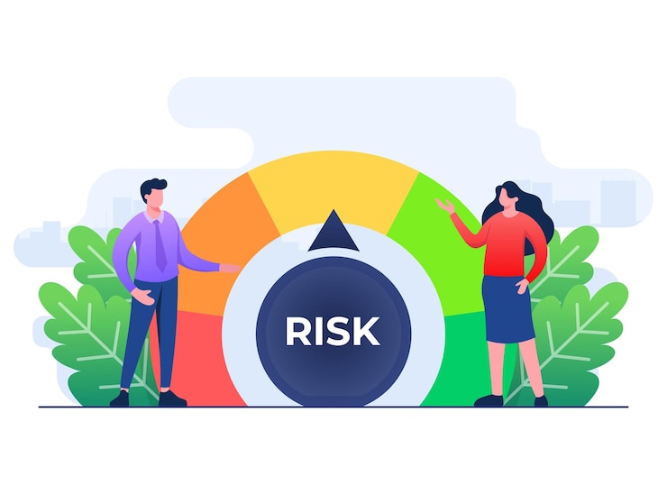 Vector risk assessment concept flat illustration