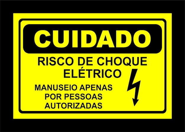 Vector risk of electric shock sign - handling only by authorized persons