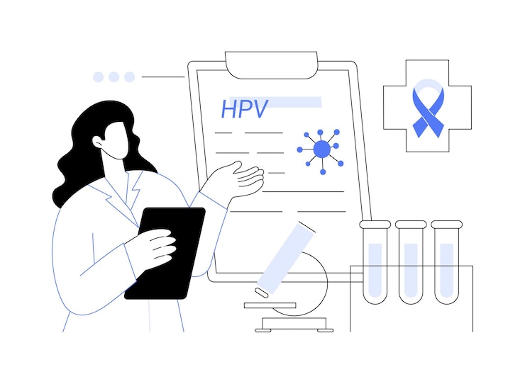 Vector hpv 추상 개념 벡터 일러스트 레이 션에 대 한 위험 요소