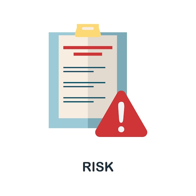 Значок риска Простой элемент из коллекции основных ценностей Значок креативного риска для шаблонов веб-дизайна, инфографика и многое другое