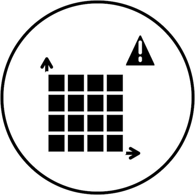 L'icona del vettore di rischio della matrice può essere utilizzata per l'icona della gestione dei rischi