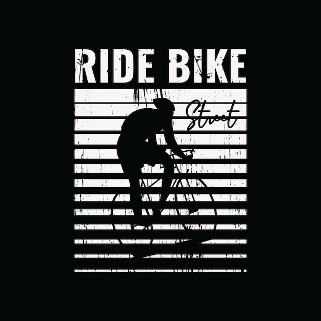 Rit fiets typografie vector illustratie t-shirt ontwerp
