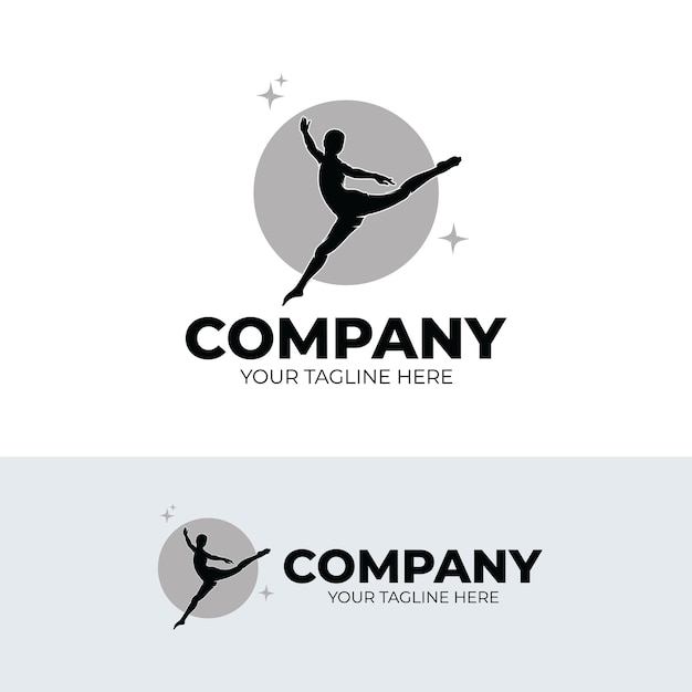 Ritmische gymnastiek logo ontwerp vector