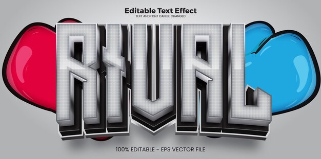 Vector rival editable text effect in modern trend style