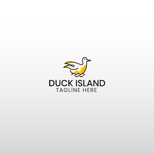 River duck logo vector template . suitable for companies looking for the duck logo .
