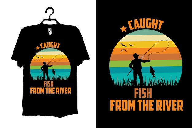 River fishing t shirt graphic