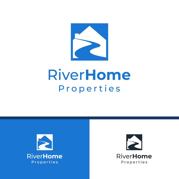 Vector river home logo