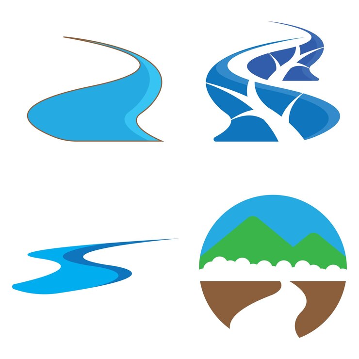 River icon vector