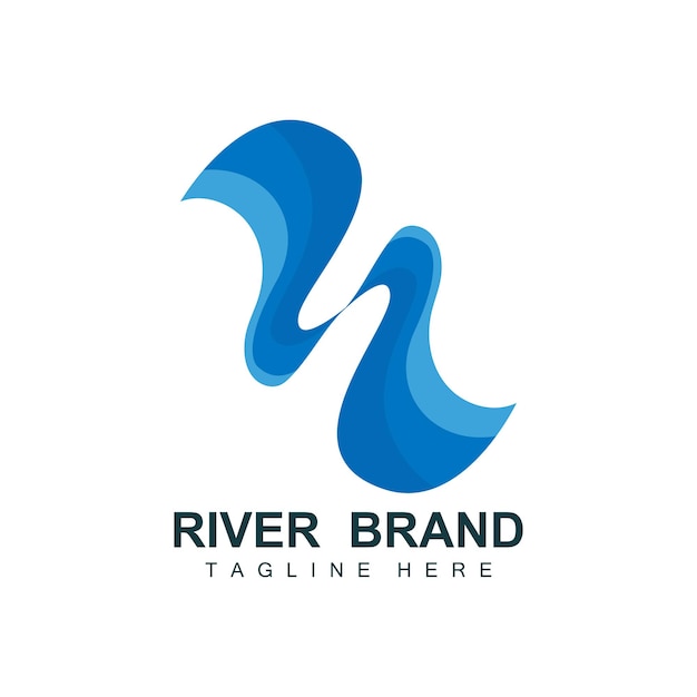 River Logo Design River Creek Vector Riverside Illustration With A Combination Of Mountains And Nature Product Brand