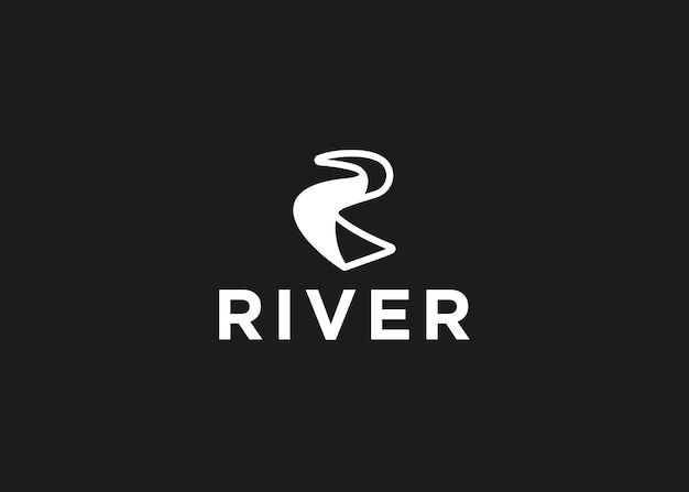 Vector river logo design vector illustration