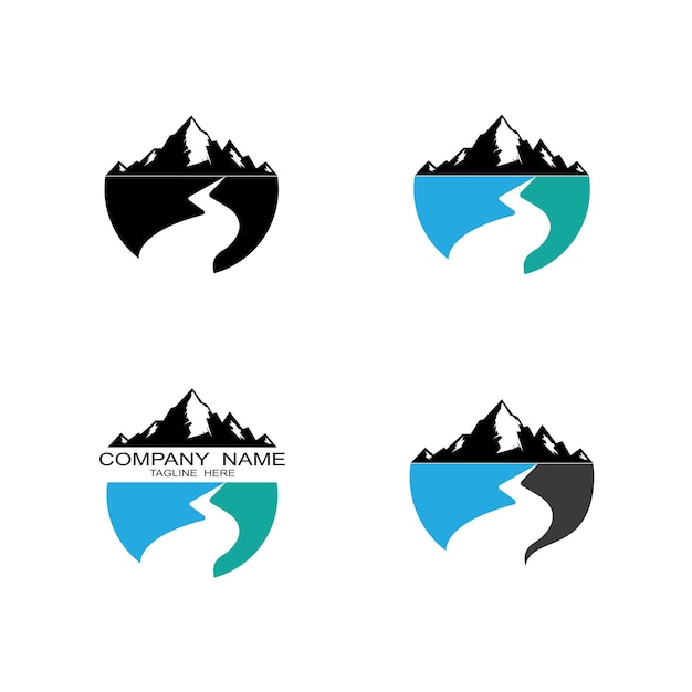 River Logo Template vector illustration