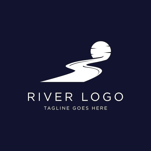 River Logo vector icon illustration design template