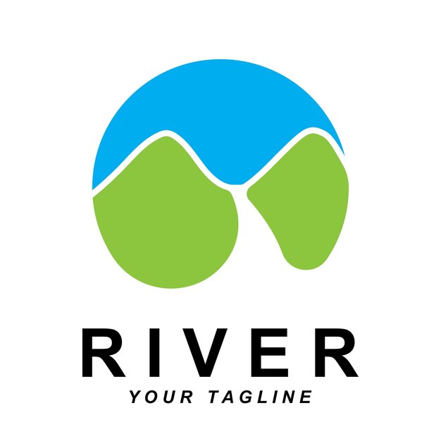 Vector river logo vector with slogan template