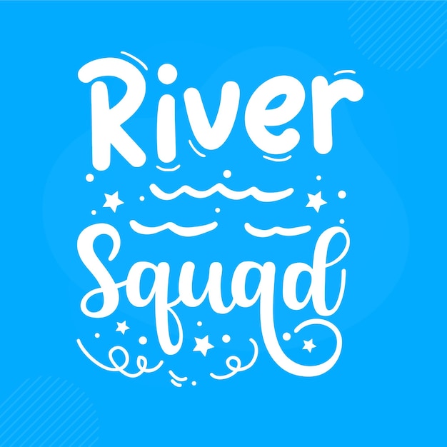 River squad hand lettering Premium Vector Design