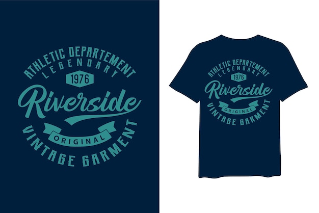Дизайн футболки Riverside для типографики