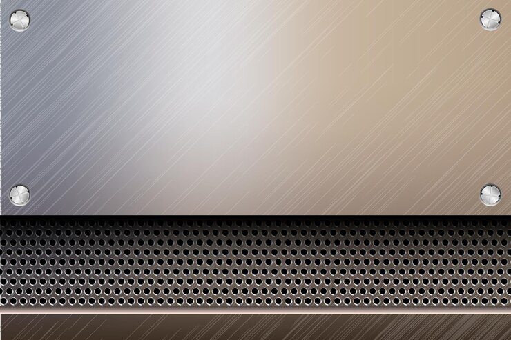 Vector リベットで留められた鋼のリベットとネジの金属の背景